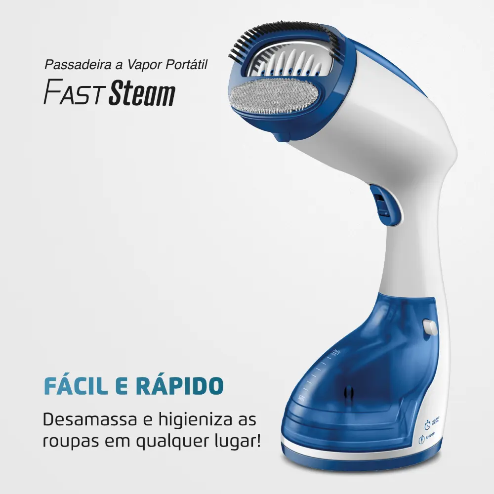Passadeira e Vaporizador Portátil Mondial Fast Steam 1500W Bocal Inox (VP-09)